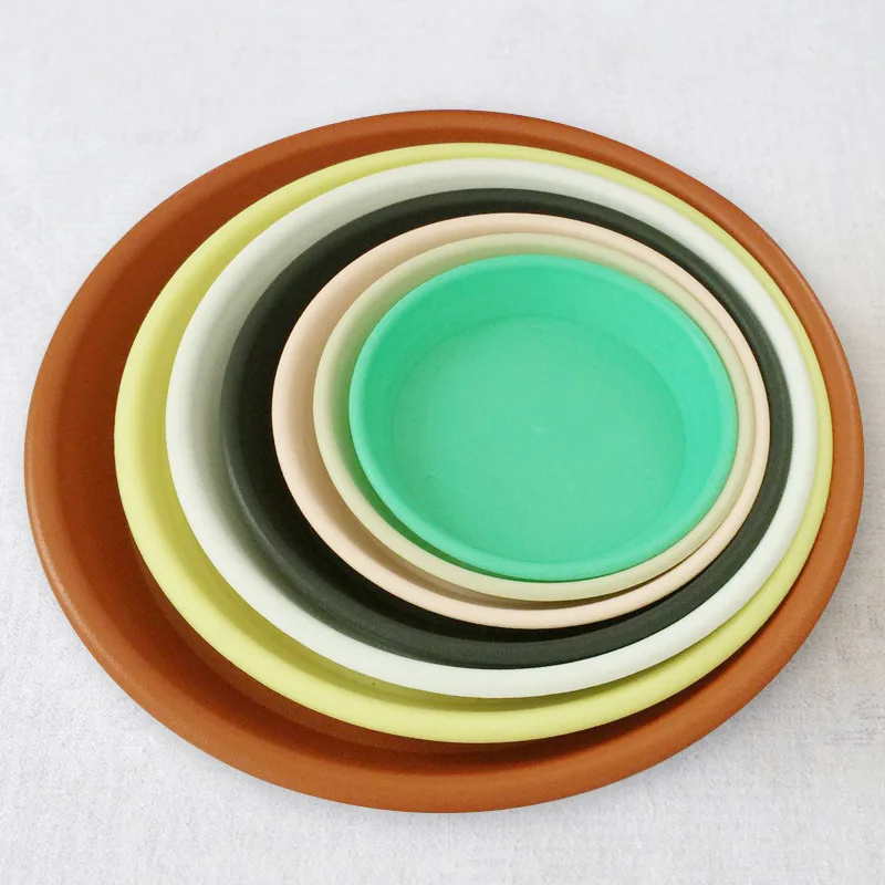 Садовые разноцветные пластиковые блюдца для цветочных Горшков