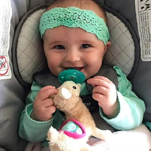 Customized 6' Pink Stuffed Animal Attached Baby Pacifier Clip Plush Lily Llama