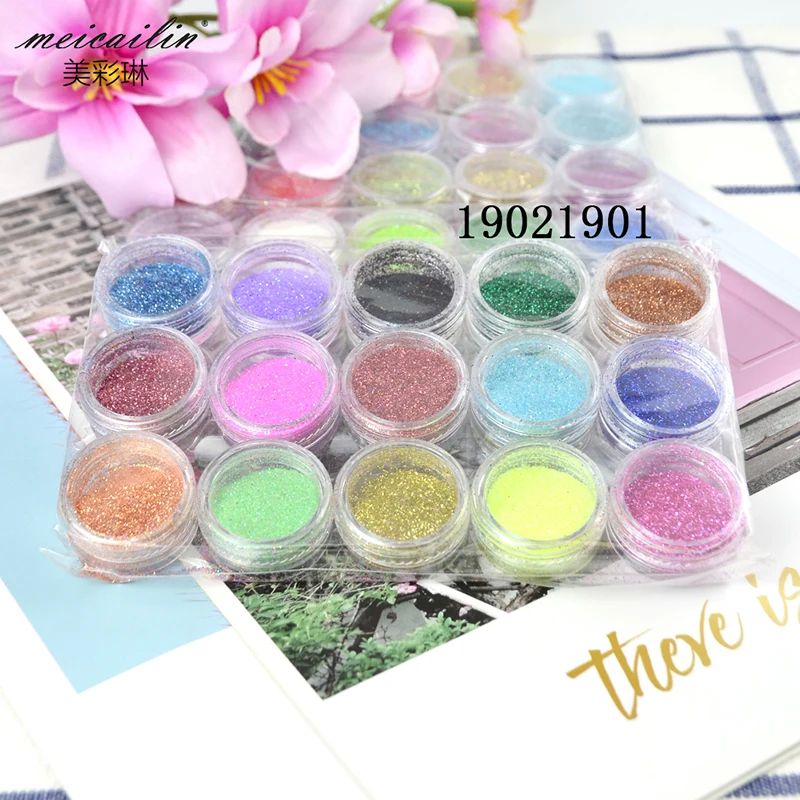 45 Jar/Set Sugar Nail Glitter Powder Dust Manicure Art Decoration Fine Acrylic Powder Chrome Pigment DIY Nails Salon 230g