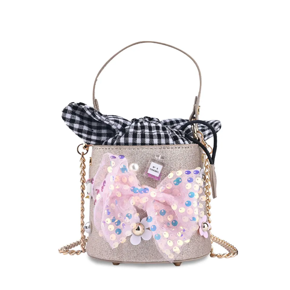 
 Производитель OEM, новейшие повседневные дизайнерские дамские сумочки, кошелек с граффити, женские сумки-ведра с блестками  