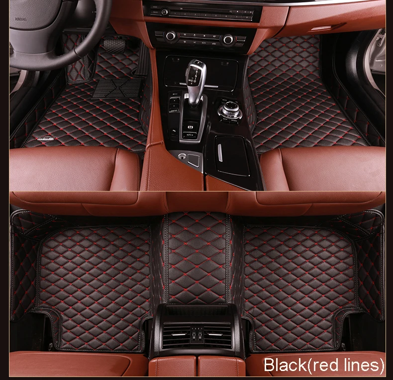 Wholesale Leather Material Car Floor Mat with EVA or XPE Antislip Car Foot Mat