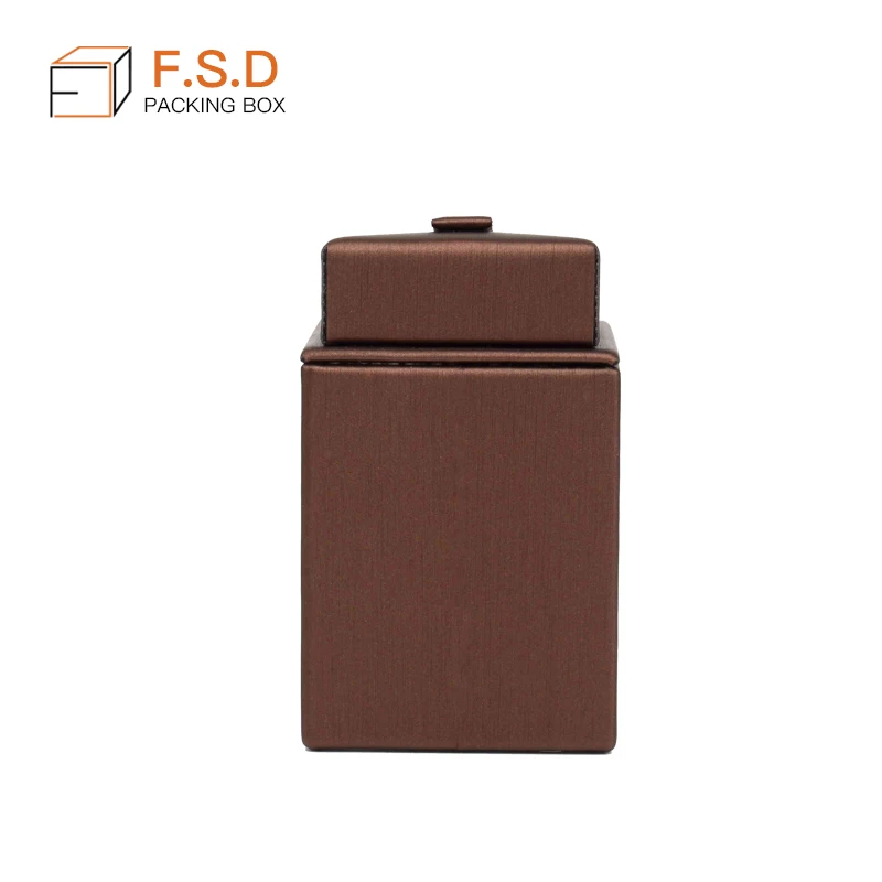 FSD luxury single pu leather ring display stand ring exhibitor