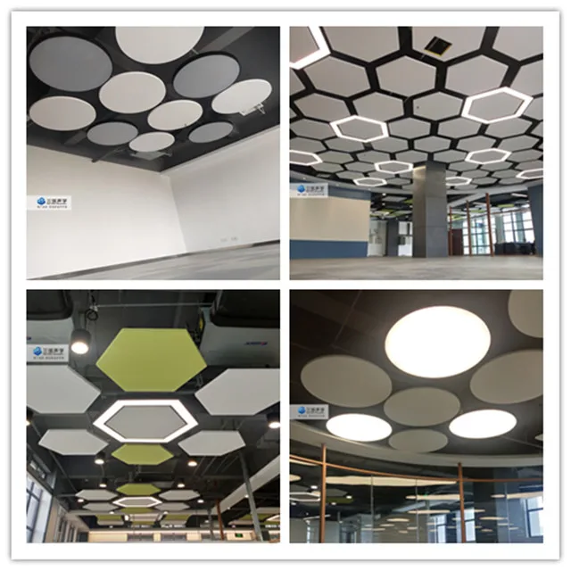 
sound absorbing acoustic glass fiber ceiling tiles plafon 