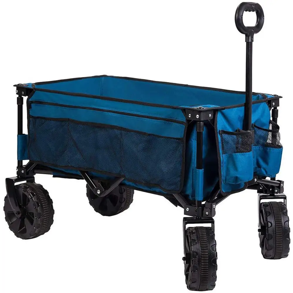 Collapsible Sturdy Steel Frame Garden/ Beach Wagon Beach Cart Sand Tires