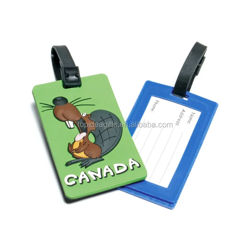 Export Promotional 3D cheap bulk travel gift custom rubber soft pvc luggage tags