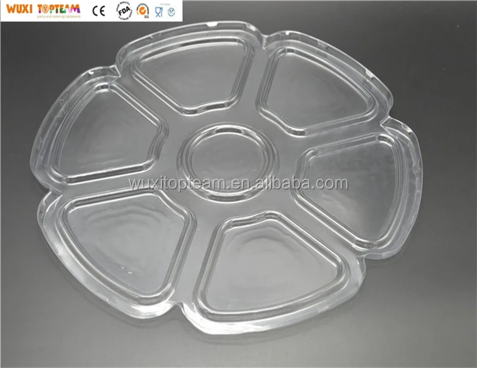 Пластиковый лоток для домашних животных, 16 дюймов, пластиковый лоток на 7 отсеков, лоток для конфет с отсеками для вечеринки