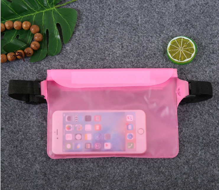 
Factory direct sales Waterproof Swimming Drifting Diving bags PVC waist Pockets for all phones 