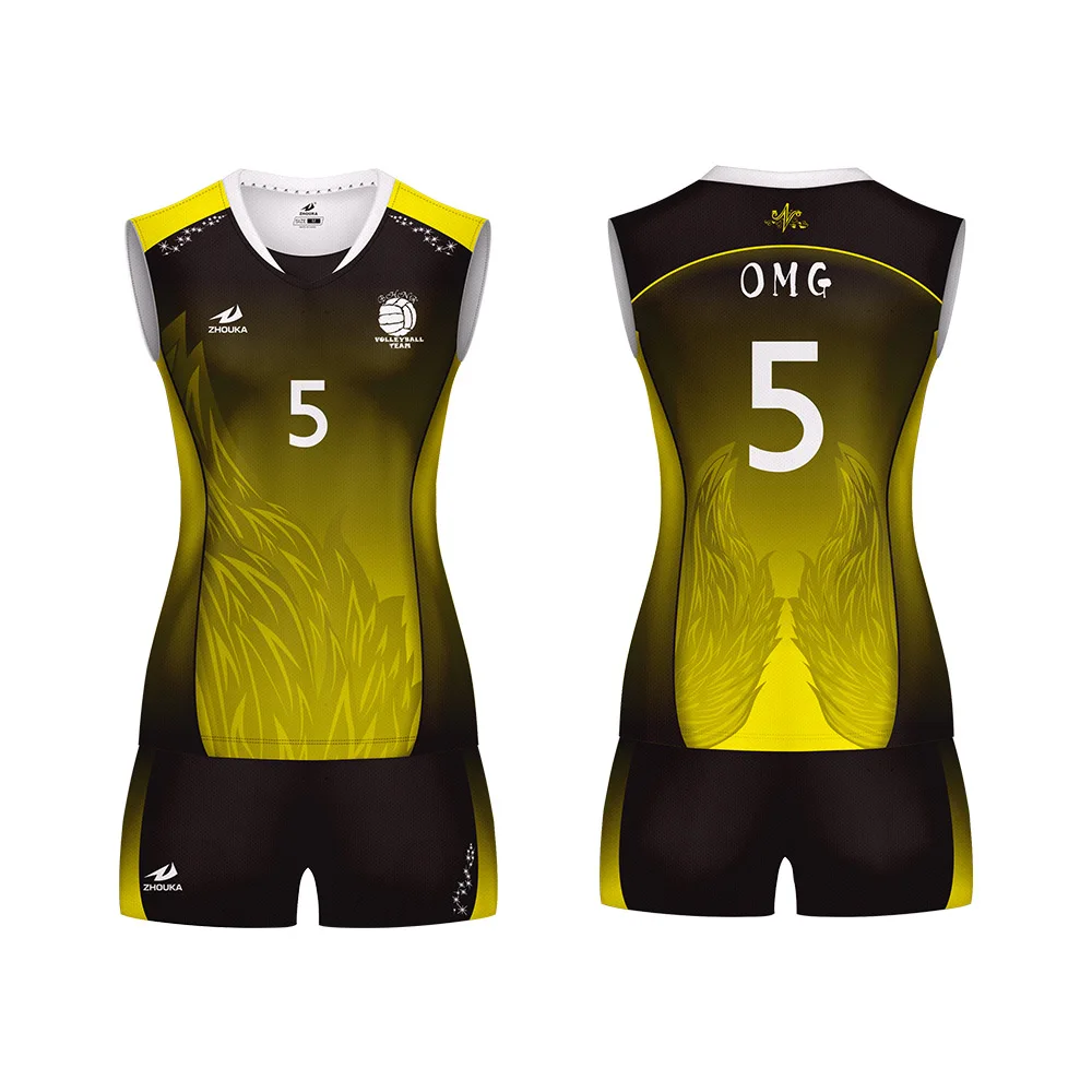 Marshal Custom Unique High End Fashion Printed Sublimation Red Sleeveless Volleyball Jersey Design