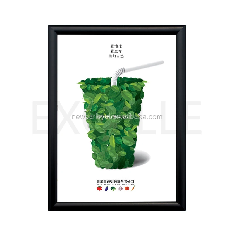 Популярная горячая Распродажа алюминиевая рамка для рекламы дисплея с PS backboard