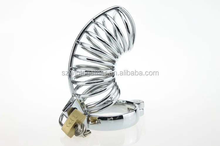 Metal chastity cage penis lock cage for male sex toy
