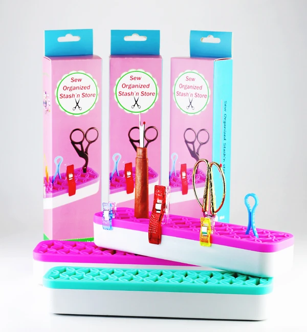 Hot sales OH Sew Organized Stash n Store sewing  notions storage stand holder  Silicone Makeup Brush Holder Cosmetic Organizer