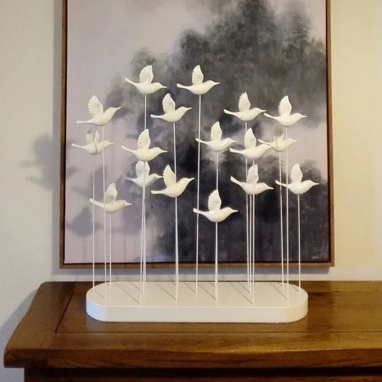 Modern resin material birds figures home decor trend luxury  home decoration pieces
