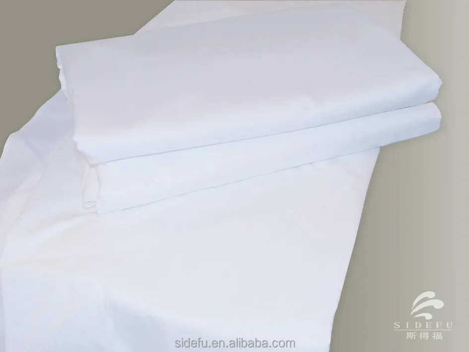 China Supplier Percale White Hotel Bulk 100 Cotton Bed Sheets