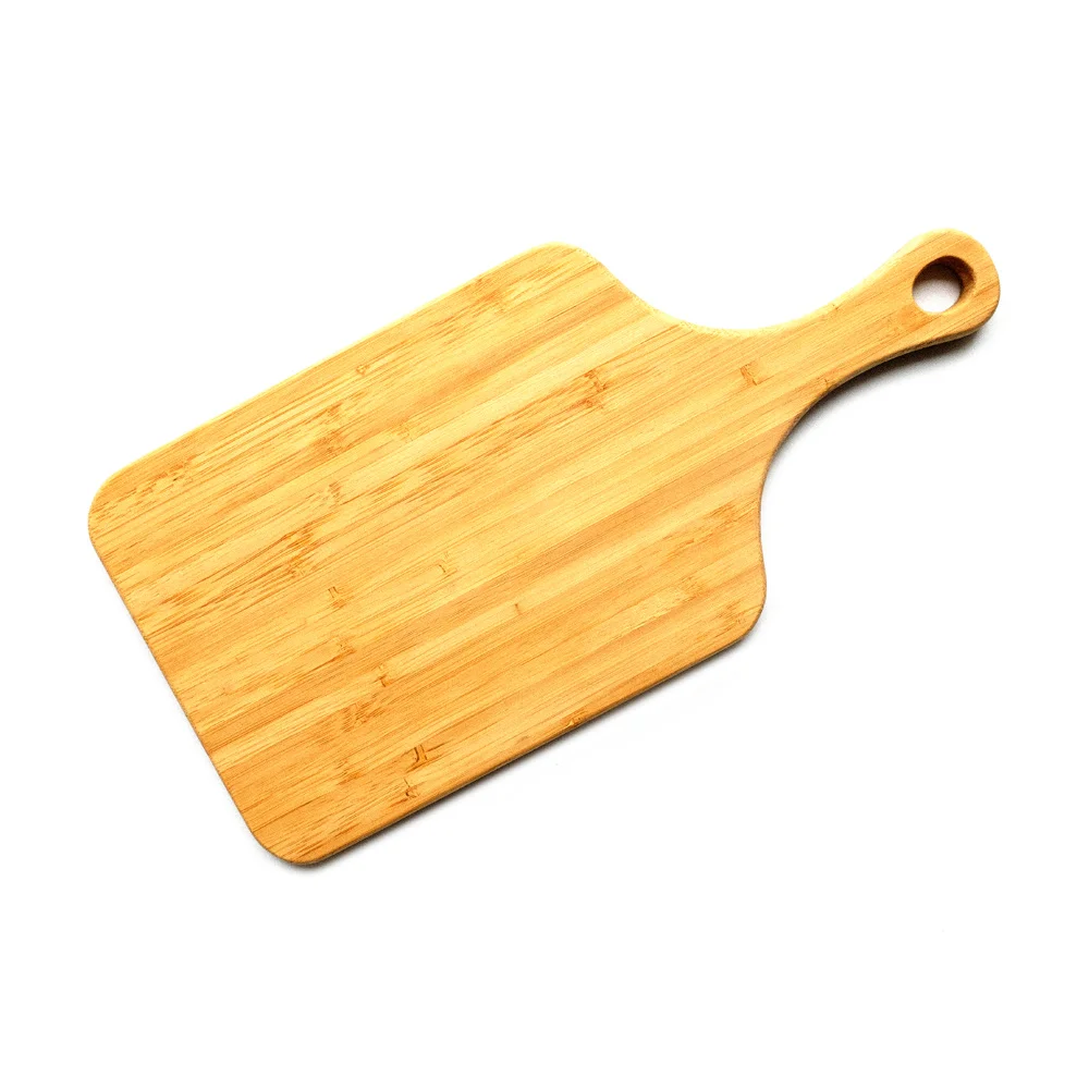 Factory Wholesale Bamboo Wooden Cutting Board Handle Baking Pizza Bread Fruit Cheese