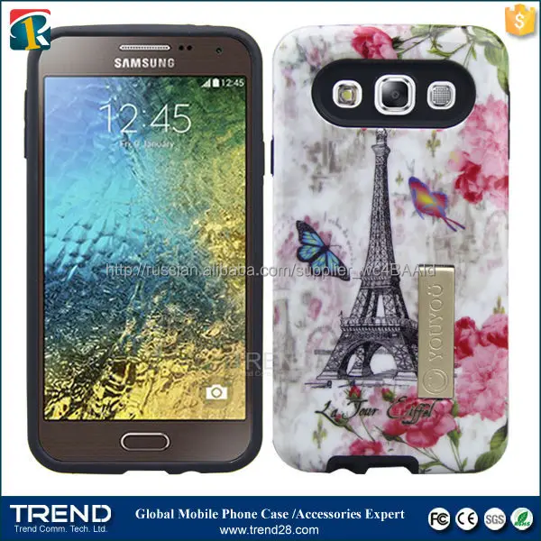 2015 новое поступление тпу + pc чехол для samsung galaxy e5 с подставкой