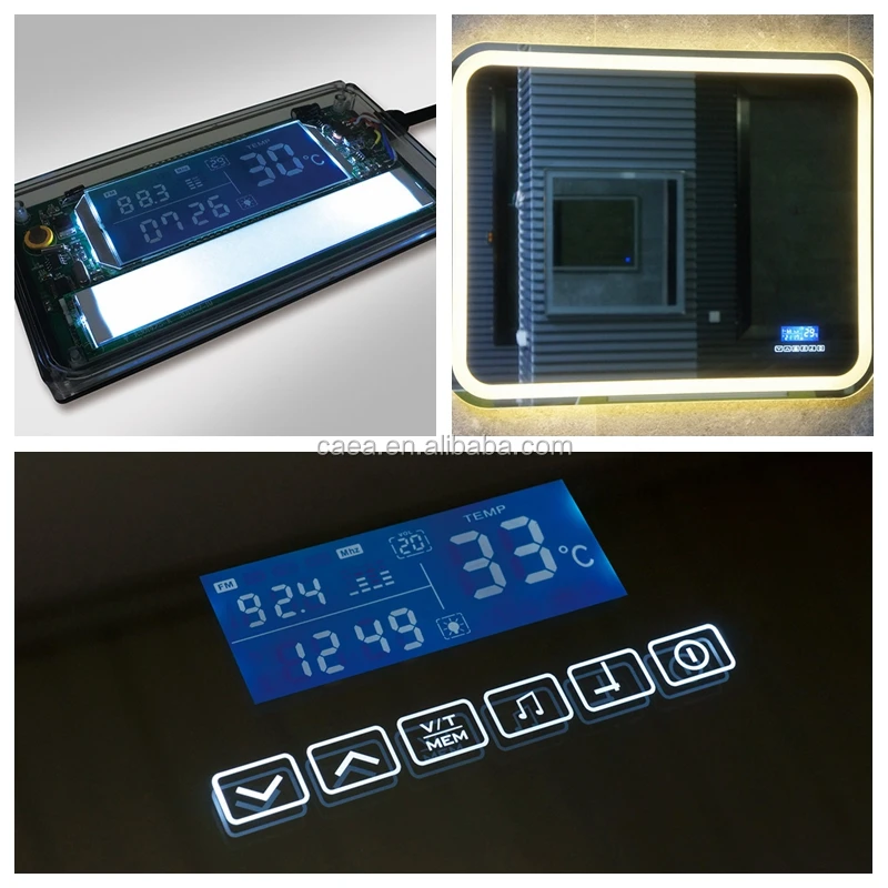 smart time temperature date calendar display blue tooth USB music fm radio for mirror of bathroom K3015