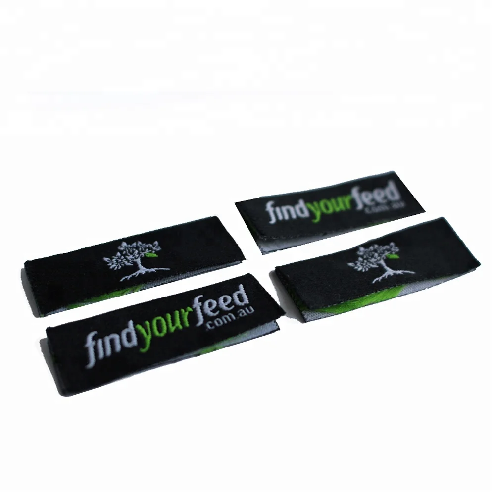 Good Quality Custom Name Logo Machine Woven Badges for School Uniform Clothing and Bag