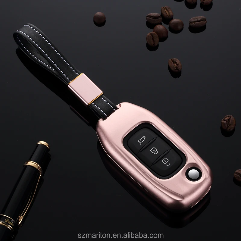 
Silver Color Metal Alloy Cover For Clio Kangoo Modus Megane 3 Button FOB remote key shell case 