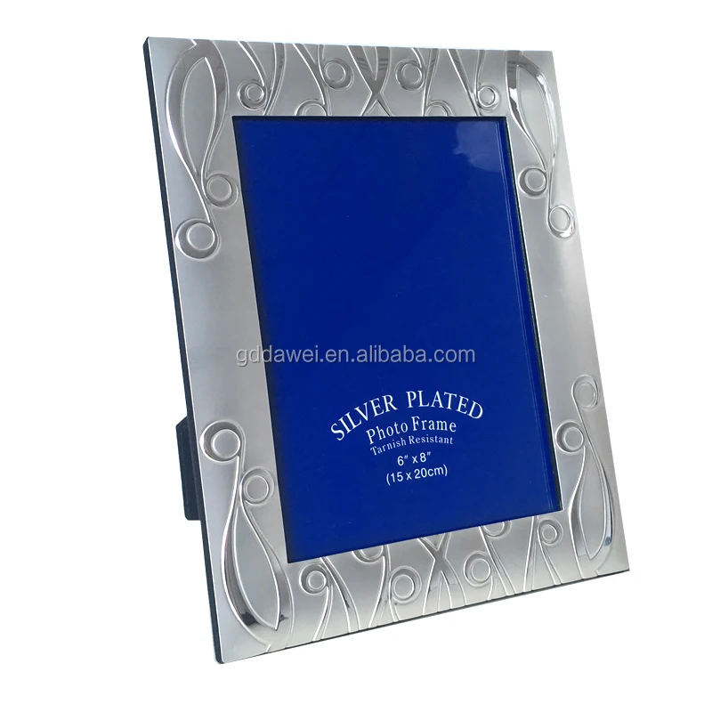 
4X6 Iron/Aluminum plated metal picture frames wedding Silver Plated Photo Frame 