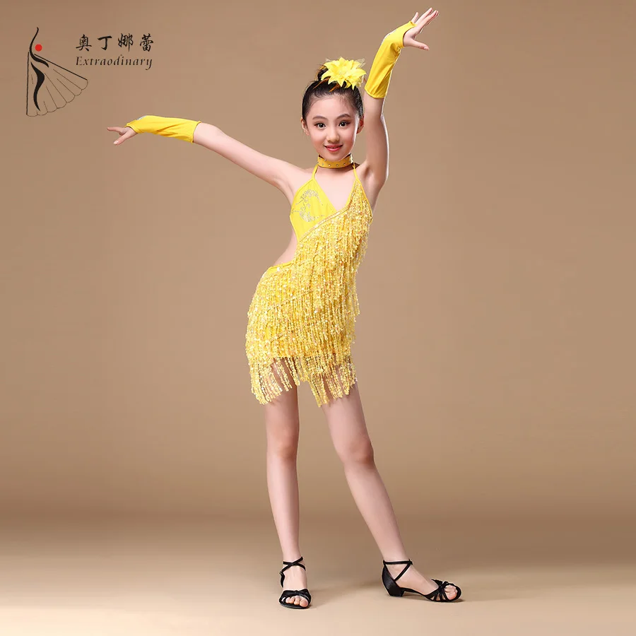 New arrival wholesale latin dance dress woman kids dance costume clothes girl ballroom dress children dance wear