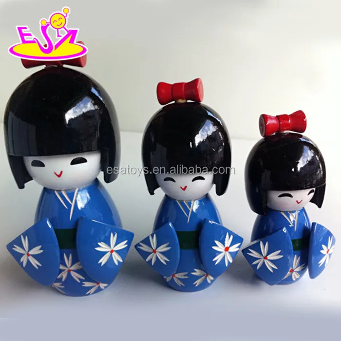 Wholesale Colored wooden kimono doll,Best seller Japanese kimonos kokeshi doll set,Real doll japanese geisha dolls W06D070C