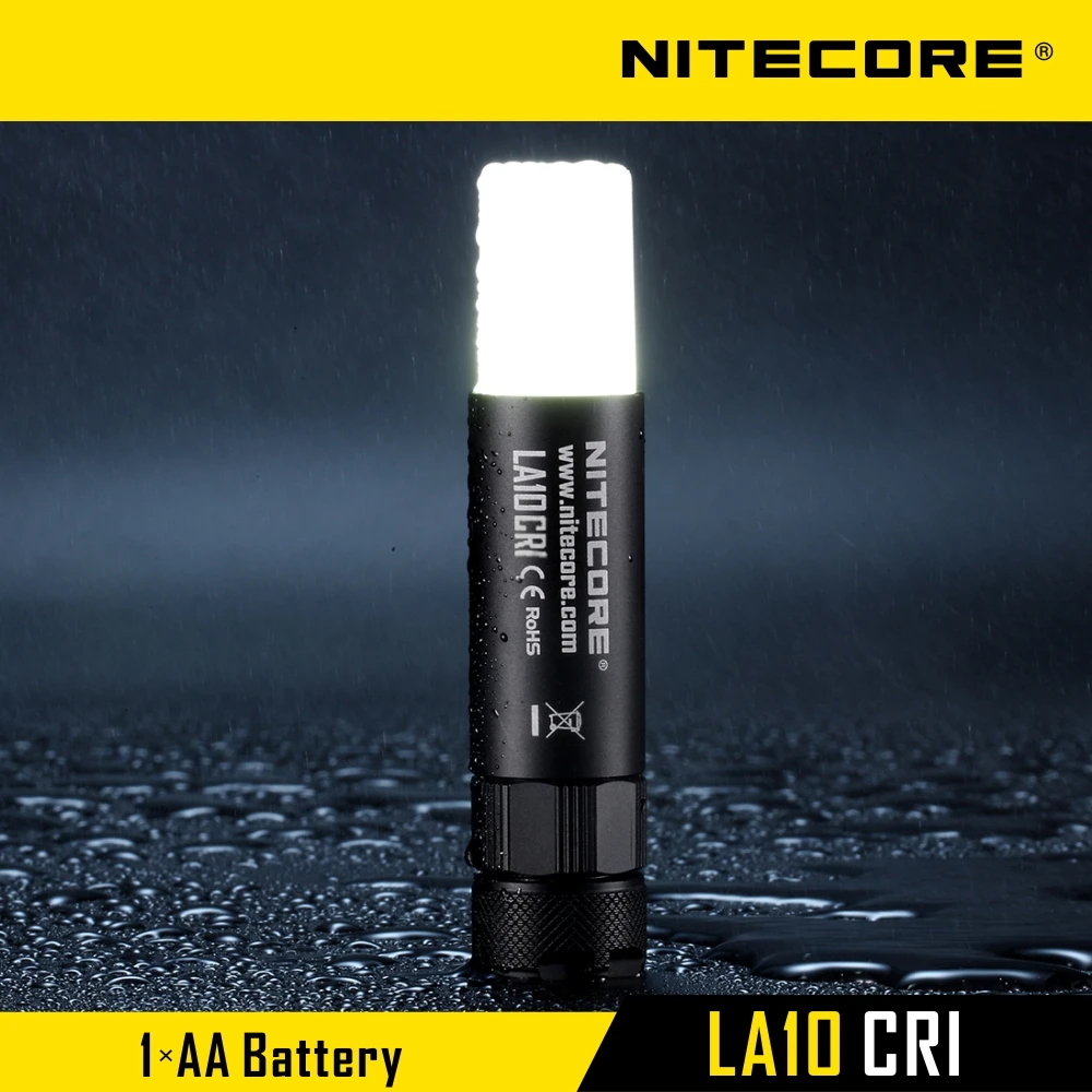  NITECORE LA10 CRI AA батареи мини EDC помада светодиодный фонарь для кемпинга с магнитом ультратонкое естественное освещение батарейки типа АА Mini губная светодио дный