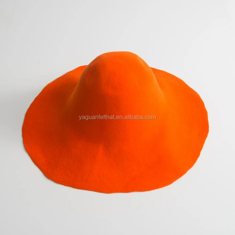 wool felt capeline, felt blocked hat bodies. floppy hat cones .hoods