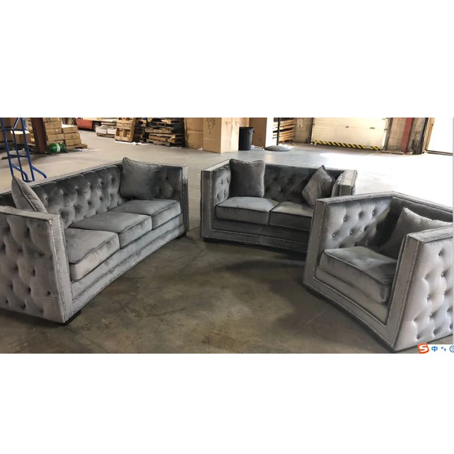 
Frank Furniture 2021 New Design Modern Sofa Couch Living Room Sofa With Nails Chesterfield Sofa Set 7 Seater  (62182759296)