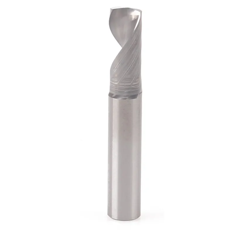 HRC 55 Single flute Down cut end mill for Acrylic, plastic, wood, foam and aluminum cutting