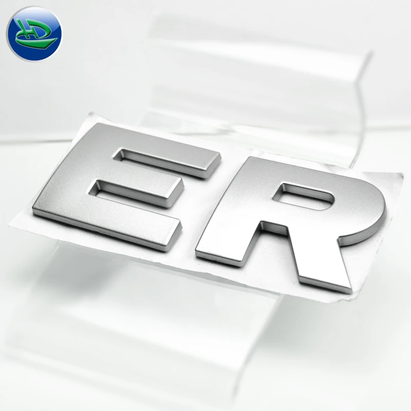 High Quality Car Custom Plastic Decals Chrome Lettering Soft Pvc Badge,uniparted letters