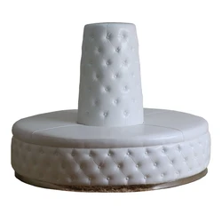 Durable design event furniture round chesterfield leather sofa chair for outdoor