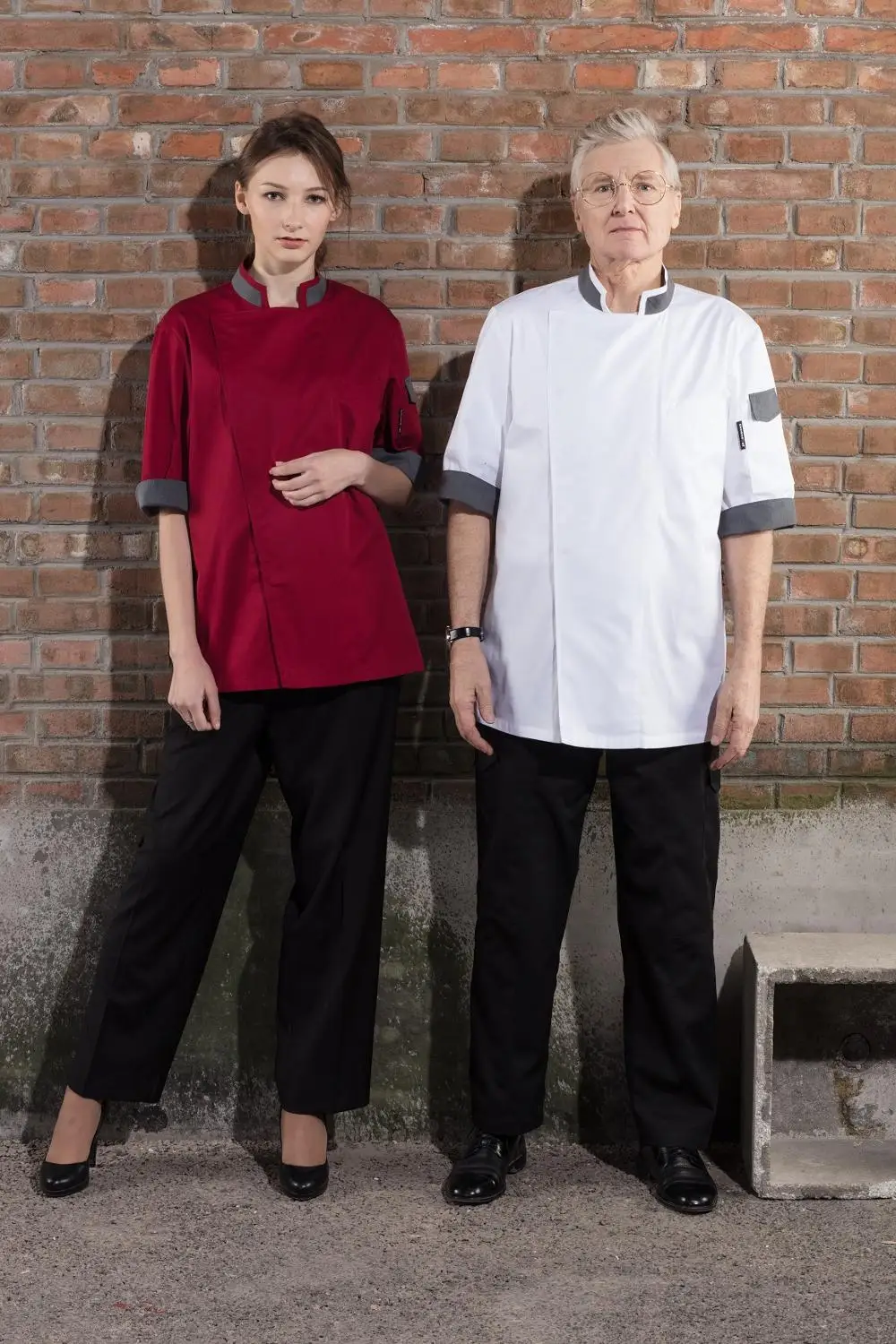 CHECKEDOUT Latest  Design New Fashion short sleeves Chef Jacket, hotel uniform , Chef Uniforms for Restaurants and Bars