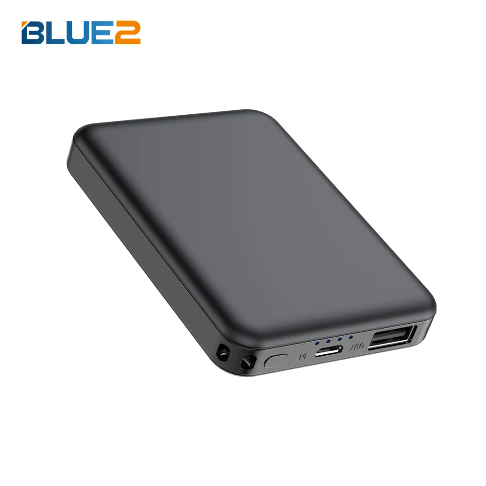 
Custom logo slim 5000mah powerbank light up power bank with suction cup 