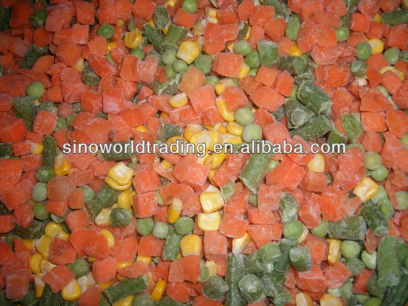 
high quality and vareities pattern of iqf quick frozen mixed vegetable in 2015 new season for food or further production 