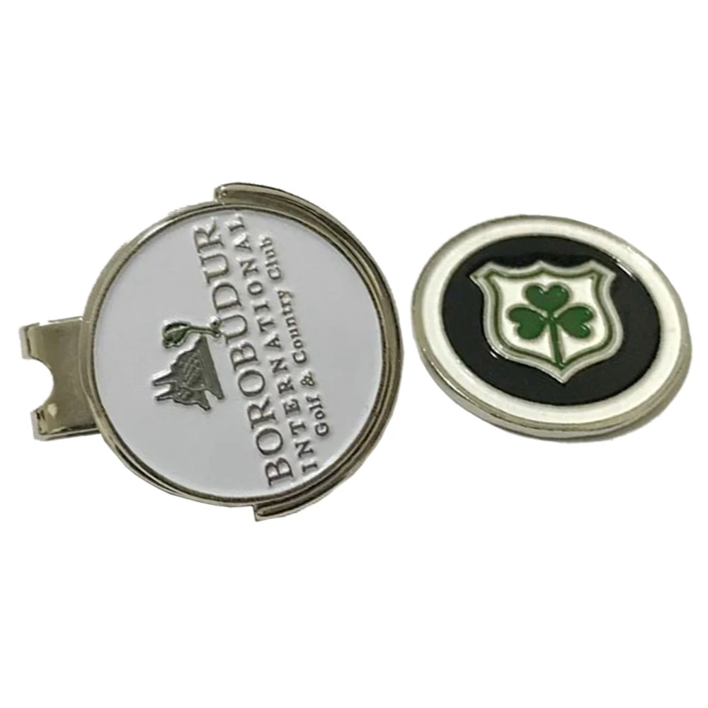 Golf Metals Factory Custom Design Die Casting Golf Magnetic Cap Clip Golf Ball Marker Hat Clip Headcover Clip