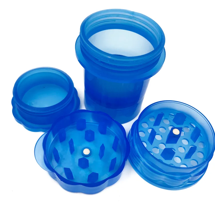 
Hot selling 60mm 4 Parts Custom Plastic Herb Tobacco Grinder 