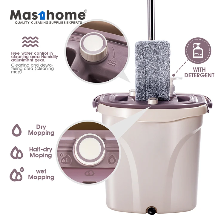 Masthome Wholesale magic 360 automatic detail home cleaning mop squeeze sir cleaning Flat floor mop Microfiber for house