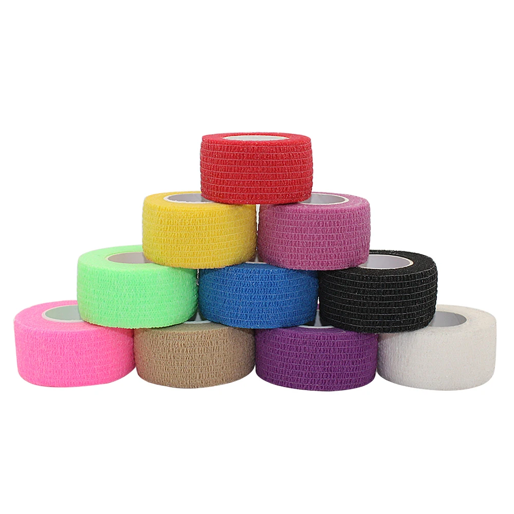High Quality Wholesale Nonwoven Elastic Self Adhesive Gauze Bandage Double Sided Adhesive Sport Athletic Tape