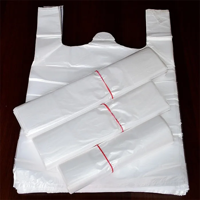 2018 New Double Layer Four Lines PE Biodegradable Plastic Shopping T-shirt Bag Making Machine