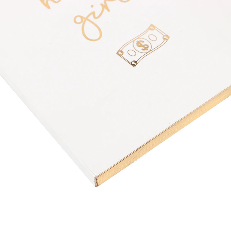 Concise Graceful Hard Cover Custom Hot Stamping Foiling Gold Edge Embossed Gold Cover Composition Notebook