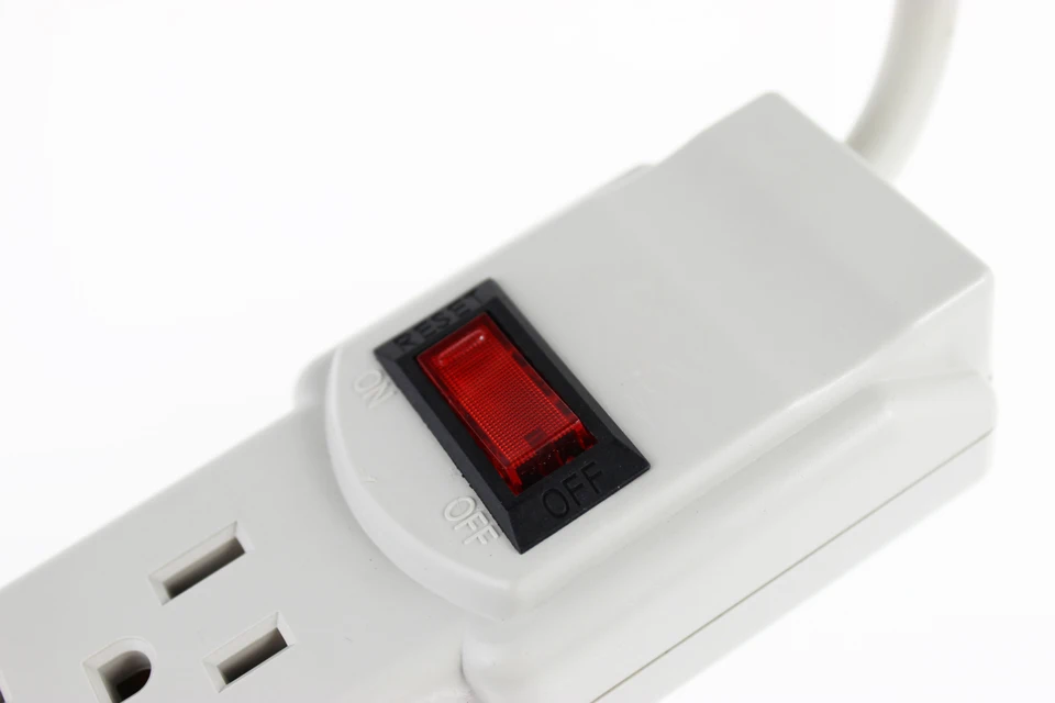 Portable 6 Way Outlet Multiple Led Display Power Extension Socket