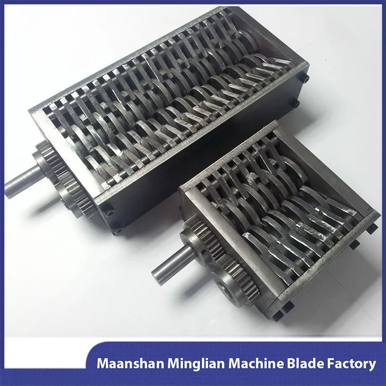 
200mm width 300mm length Mini double shaft shredder <a href=