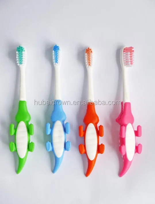 Manufacturer Private label ISO certificated  crocodile ultra extra soft nylon dupont Kid children rubber Toothbrush