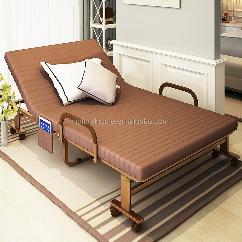Cheap Price Single Metal Hospital Folding Bed With Soft Mattress High quality Steady Home Furniture