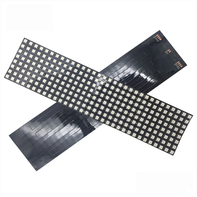 Светодиодная матрица apa102 с низкой мощностью 5 В гибкая печатная плата 8x32 панель шагом 10 мм