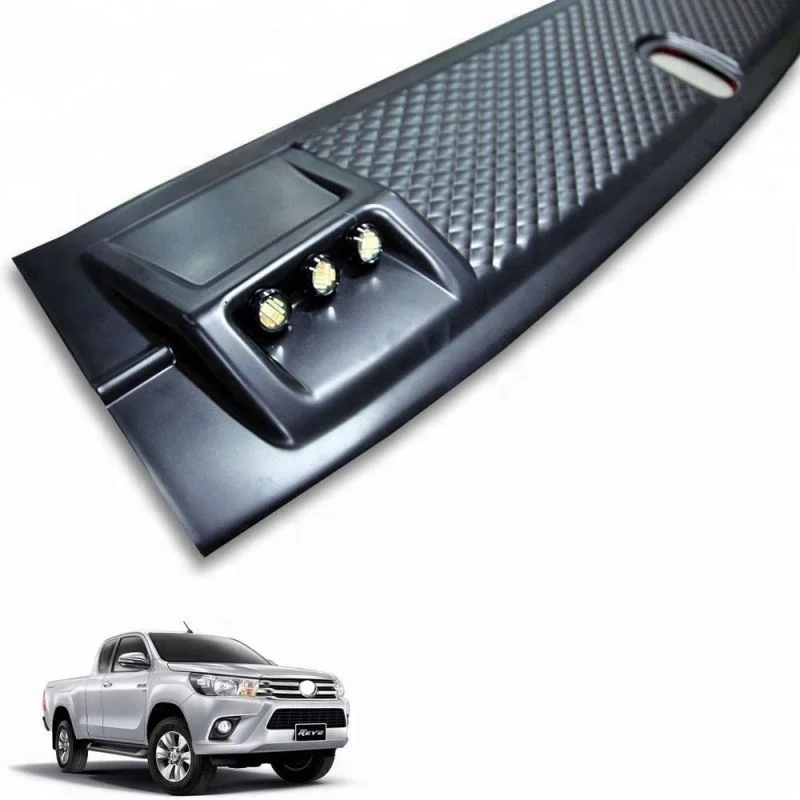 LE-STAR 4X4 Matte Black LED top  Front Roof Spoiler For  Hilux Revo