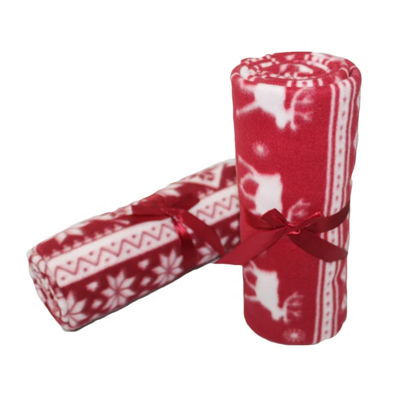 Christmas polar fleece blanket for gift