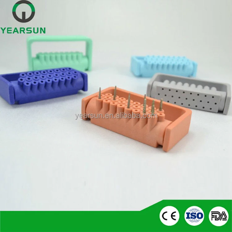 Plastic dental bur holder/stand/block available to 135 degree disinfection