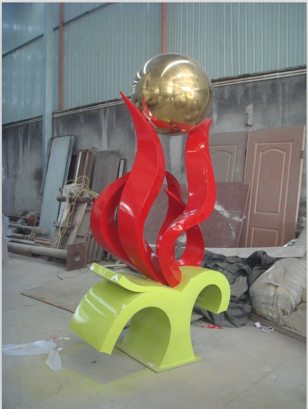  Современная известная скульптура в виде цветка лотоса из нержавеющей стали для украшения сада