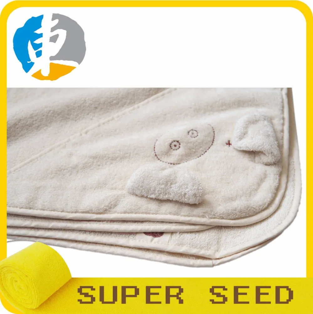 SuperSeed AB-1237 100 Cotton Custom logo Baby Hooded Towel